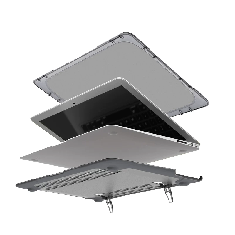 Thích hợp cho vỏ bảo vệ máy tính xách tay Apple Macbook air 13inch M1 new pro13 16-inch 15.4 khung làm mát vỏ đế máy tính mac vỏ mờ phụ kiện sáng tạo chống va chạm toàn diện