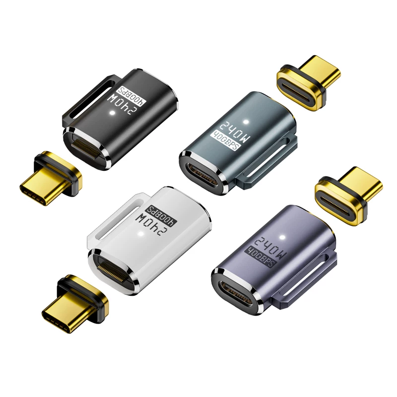 [Loại hút từ tính đầy đủ tính năng] Bộ chuyển đổi Typec nam sang nữ 8K độ phân giải cao PD240w sạc nhanh Cáp dữ liệu 40Gbps Thunderbolt 4 Thunderbolt 3 thích hợp cho máy tính bảng điện thoại di động macbook Cổng USB-C