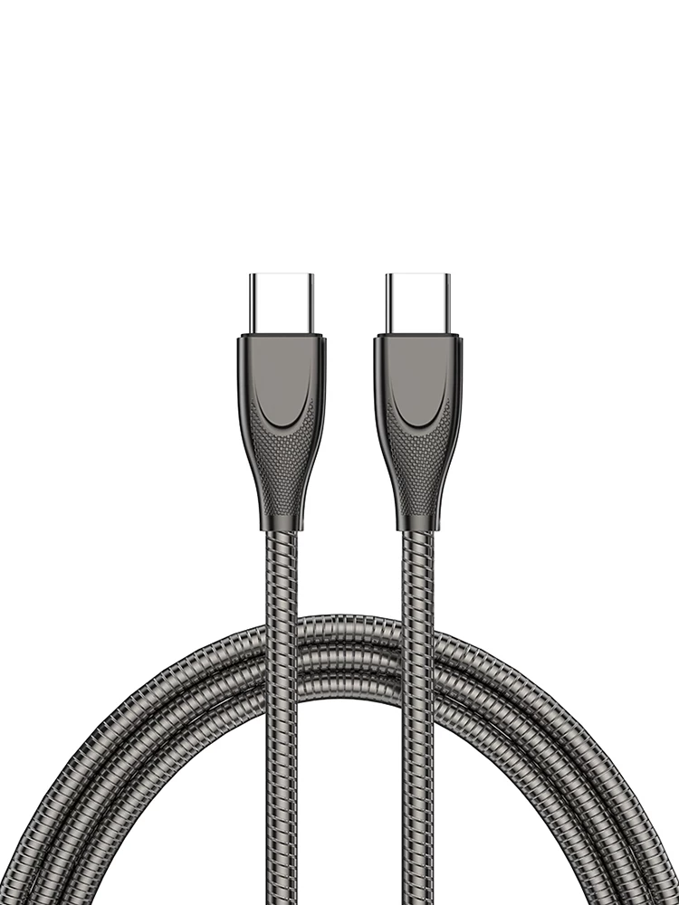 Delos phù hợp với cáp sạc nhanh Apple iPhone PD, chống cắn của thú cưng như mèo, chó, thỏ, dây thép không gỉ, hợp kim kẽm, cáp sạc ống mềm chống sốc, USB sang Type-C.