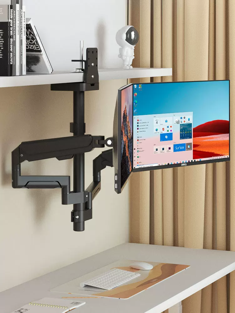 Thích hợp cho giá đỡ màn hình ASUS 17-32inch màn hình, có thể đảo chiều, xoay màn hình ngang và dọc, tay đỡ dài không cần khoan.