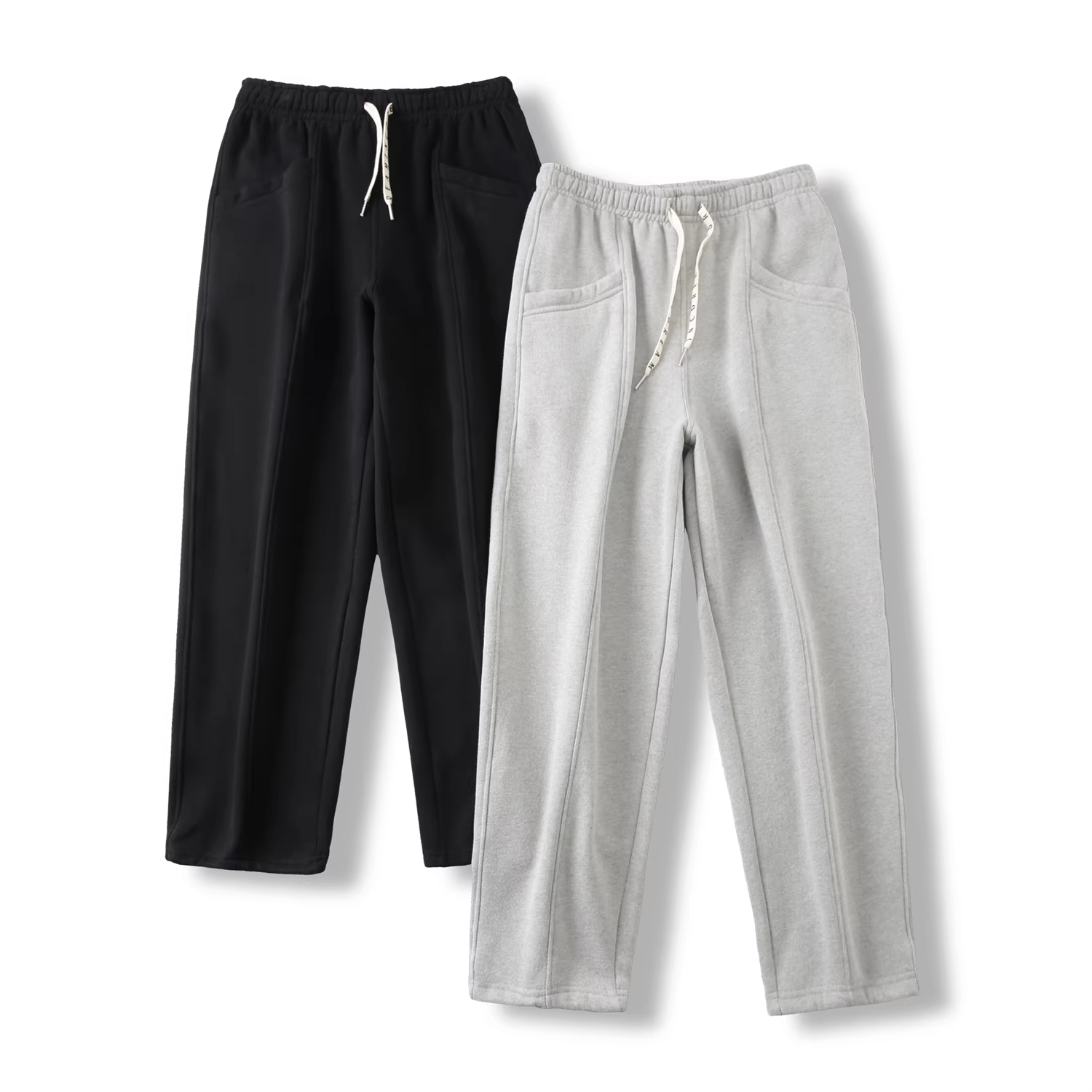 Dòng thiết kế Don Quixote! Đường may giữa 3D! Quần âu nam ống đứng mùa thu đông, lót lông cừu và dày dặn, kiểu dáng thời trang.