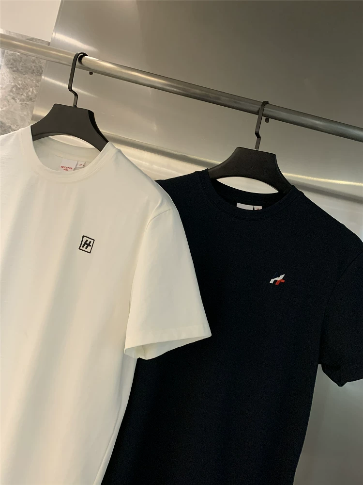 Don Quixote phong cách Âu Mỹ! Chất liệu cao cấp! Áo thun nam mùa hè kiểu Mỹ, cổ tròn, tay ngắn, thời trang.