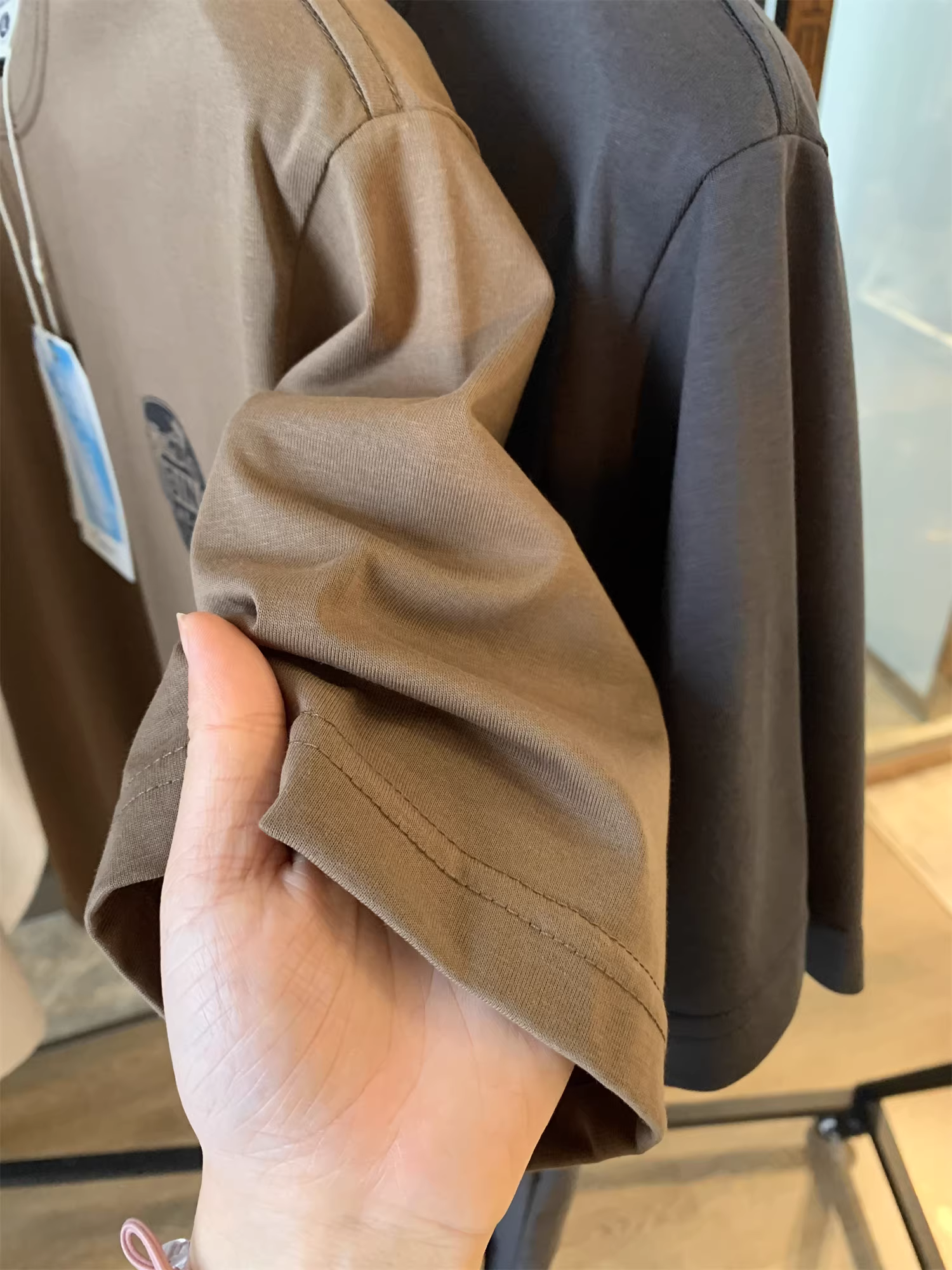 Don Quixote Technology Vải mát mẻ! In cổ điển! Áo thun nam ngắn tay cổ tròn thoáng khí thoải mái mùa hè