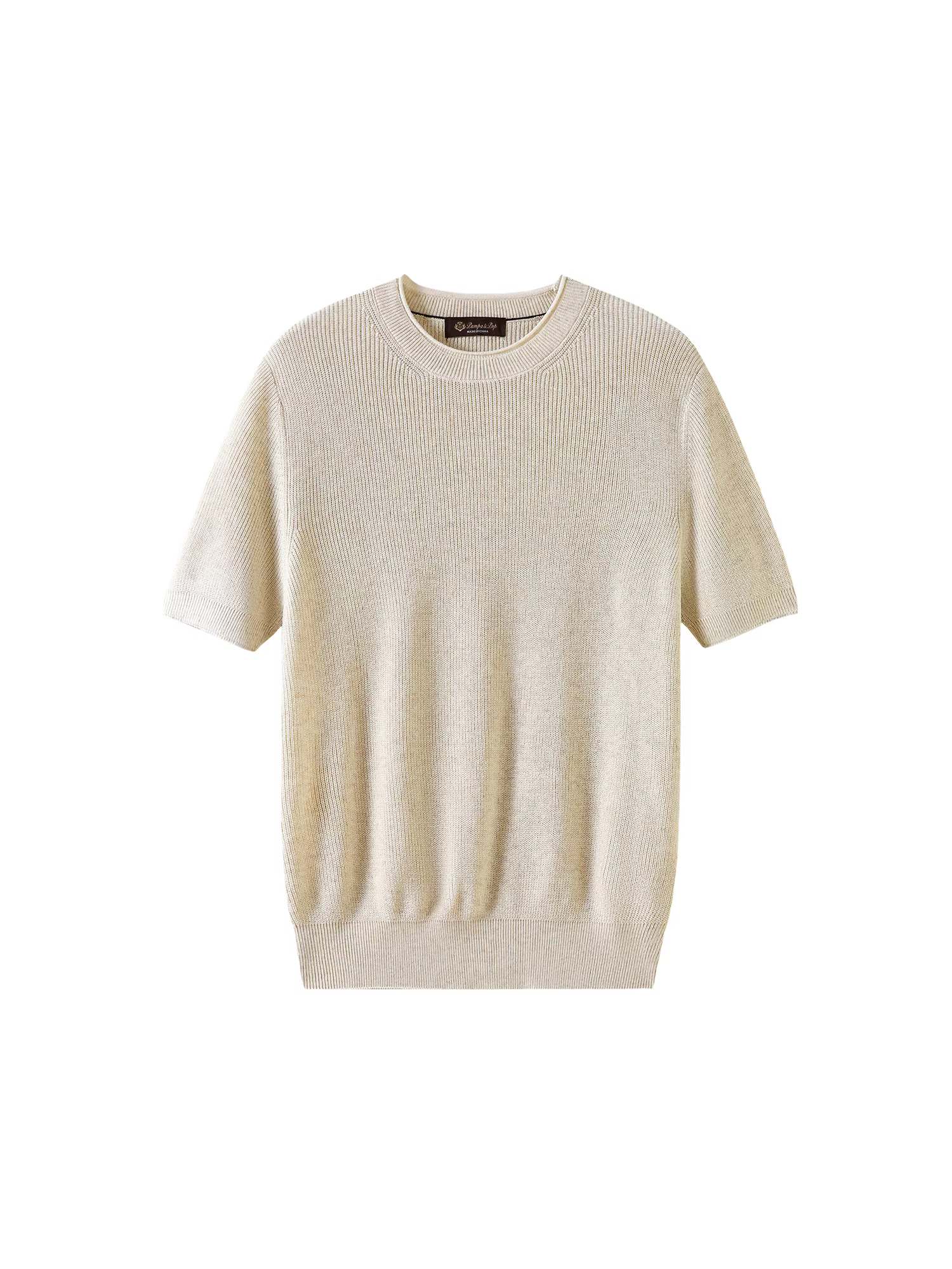 Vải lanh Don Quixote + lyocell! Đôi diện tích thoáng khí và mát mẻ hơn gấp đôi! Áo thun ngắn tay dệt kim mùa hè dành cho nam