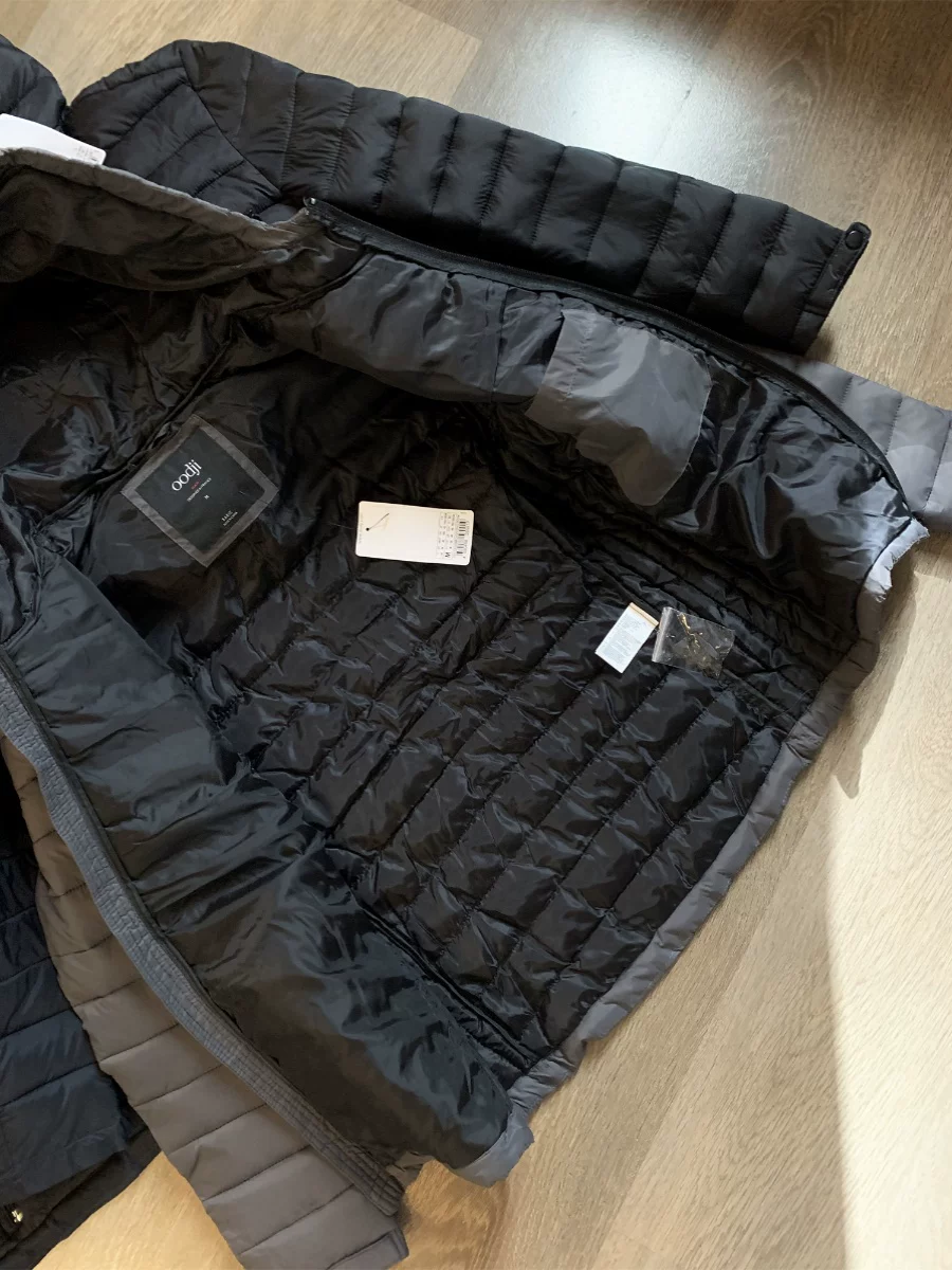 Don Quixote đặt hàng K! Áo khoác cotton có mũ trùm đầu thời trang mùa đông dành cho nam, đơn giản, nhẹ, ấm áp, giản dị, không thấm nước.