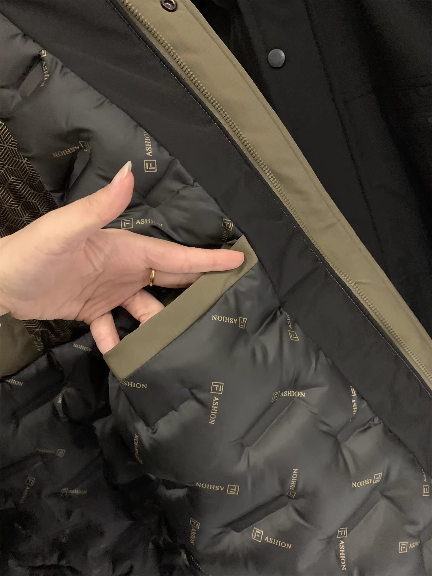 Don Quixote Phong cách kinh doanh nhẹ nhàng cao cấp! Xu hướng áo khoác cotton có mũ trùm đầu thời trang dày dặn chống gió mùa thu đông dành cho nam.