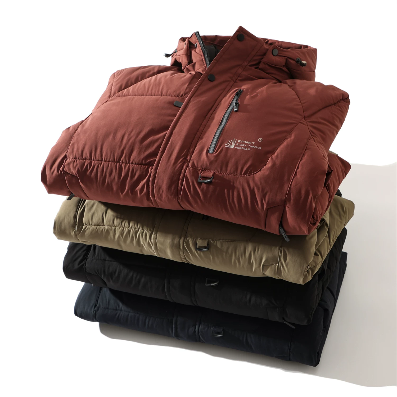 Dòng sản phẩm chống lạnh ngoài trời Don Quixote! Áo khoác cotton có mũ trùm đầu, dày dặn và ấm áp, được làm từ chất liệu len + cashmere pha trộn với lông vũ.