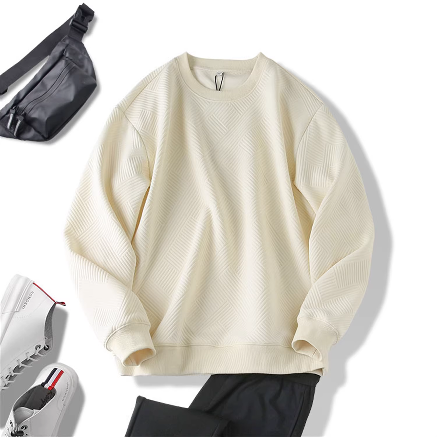 Don Quixote: Giá trị vượt trội so với tiền bạc! Phong cách cơ bản và đa năng! Áo thun cổ tròn chất liệu thân thiện với da, thích hợp cho cả nam và nữ, hợp thời trang cho mùa xuân và mùa thu.