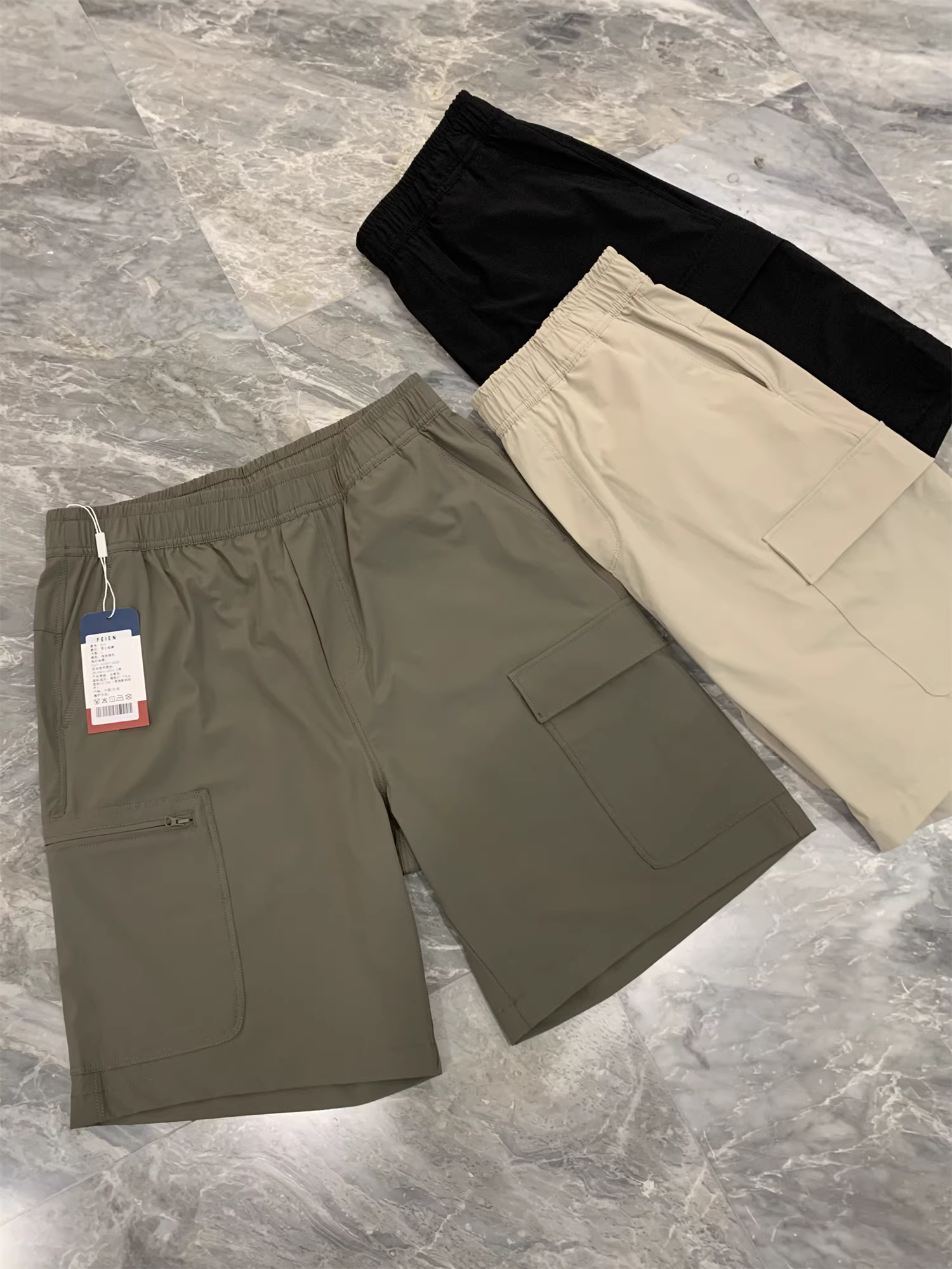 Quần short thể thao nam Don Quixote Ice Silk, chất liệu thoáng mát, thích hợp cho mùa hè, hoạt động ngoài trời, làm việc, phong cách thể thao, quần năm phần.