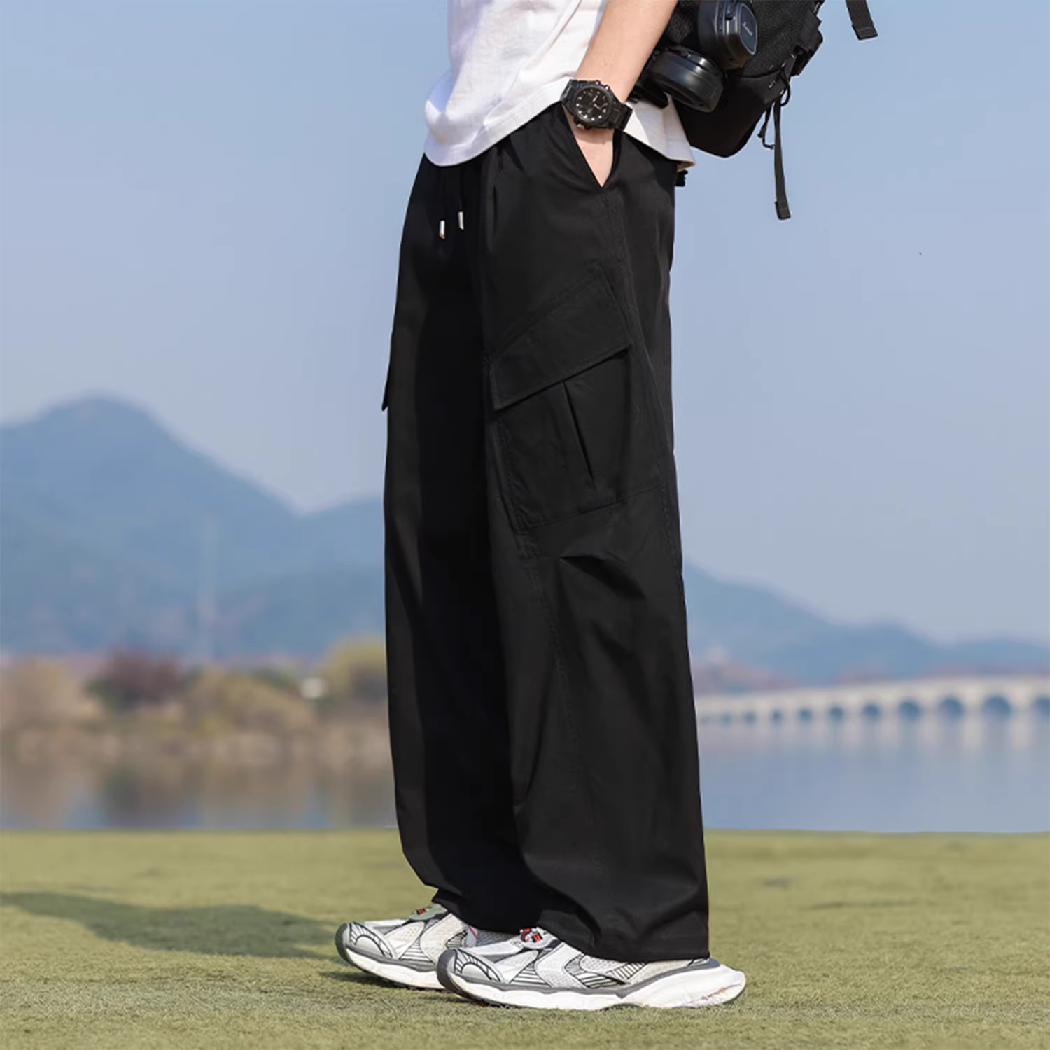 Dòng sản phẩm công nghiệp nhẹ Don Quixote! Quần thể thao ngoài trời thông thường dành cho nam mùa hè quần ống đứng quần ống đứng hợp thời trang