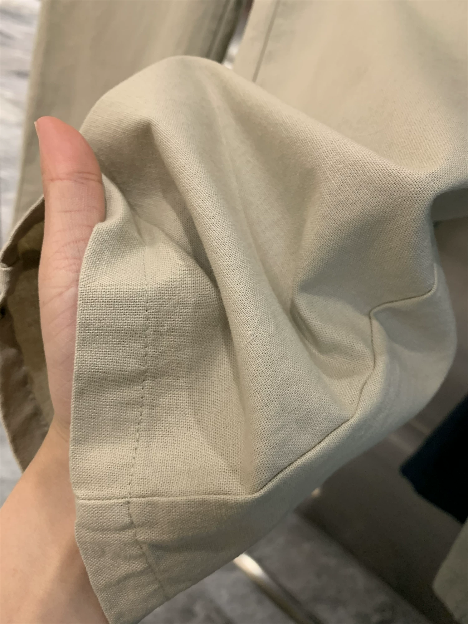 Trang phục thường ngày Don Quixote! Vải lanh + pha cotton! Quần dài nam mùa hè mỏng thoáng khí Quần dài hợp thời trang