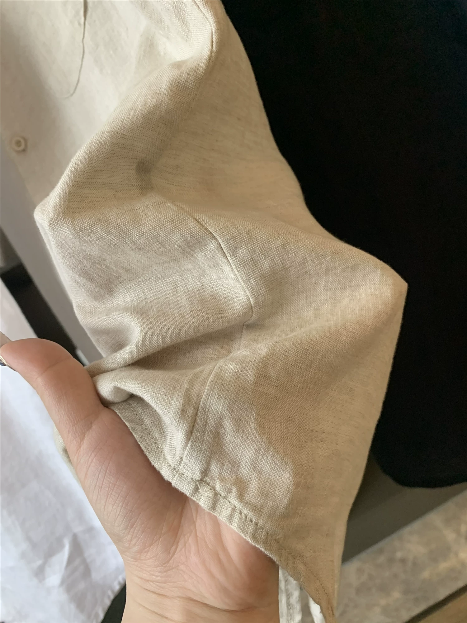 Áo sơ mi nam Don Quixote 100% vải lanh! Mỏng, thoải mái và thoáng khí! Áo sơ mi nam mùa hè kiểu Trung Quốc, cổ đứng, tay ngắn, phong cách thường ngày.