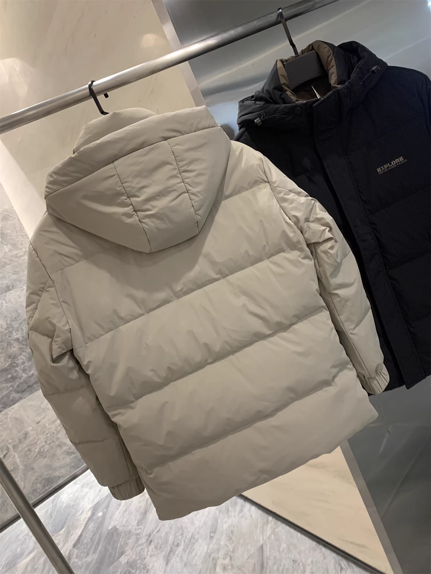 Áo khoác phao nam Don Quixote 90% lông vũ! Mềm mại! Áo khoác phao dày dặn ấm áp mùa đông có mũ trùm đầu có thể tháo rời.