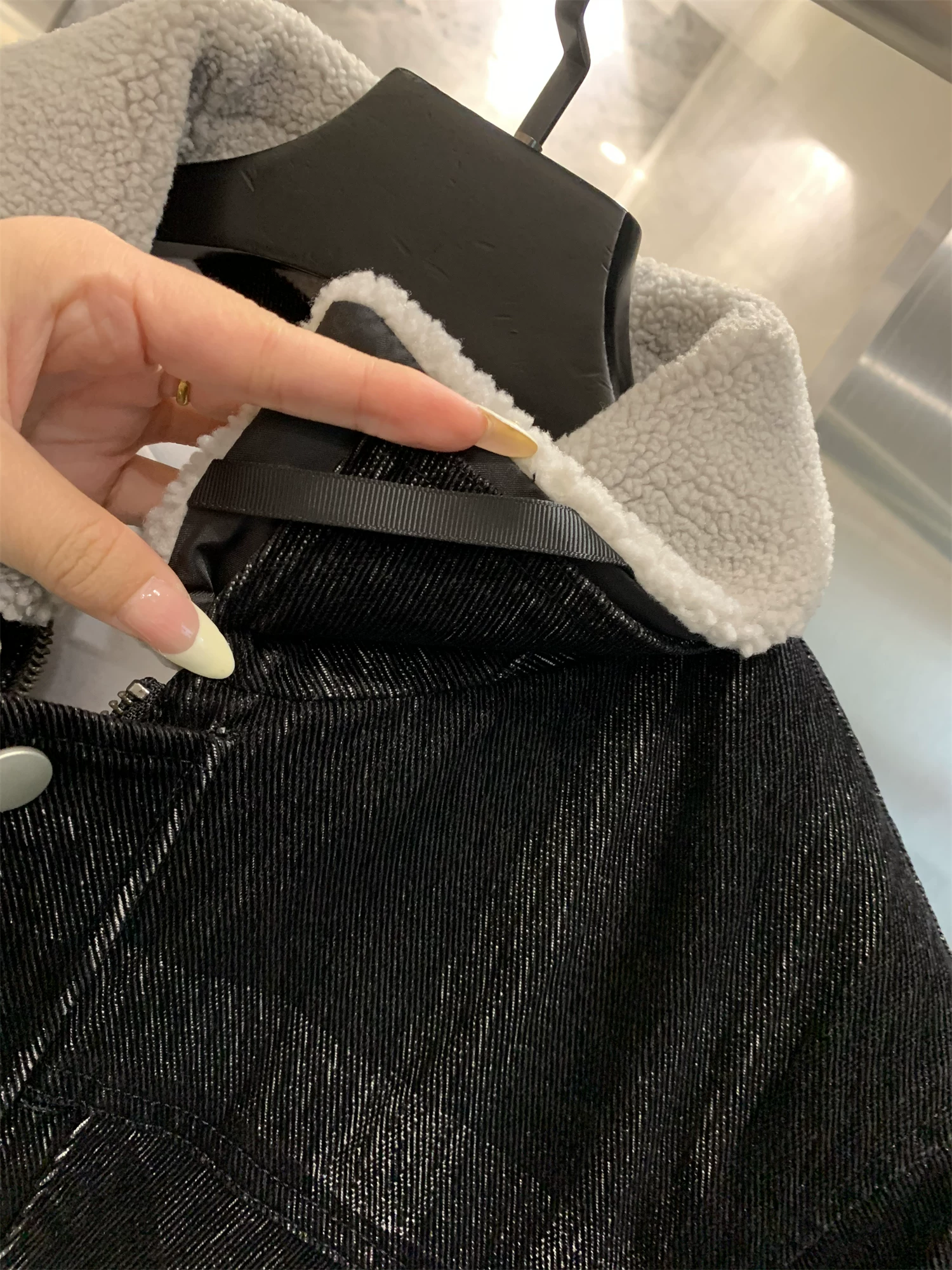 Don Quixote H Yu Dan! Áo khoác cotton phối cổ chéo, lót bông 40+! Áo khoác mùa thu đông dành cho nam.