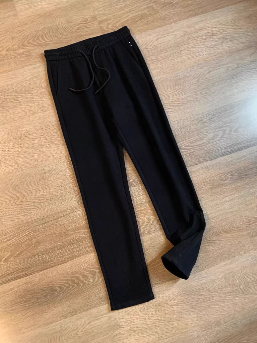 Giảm giá Don Quixote! Quần âu nam ống đứng lưng thun chất dày dặn, kiểu dáng thu đông.