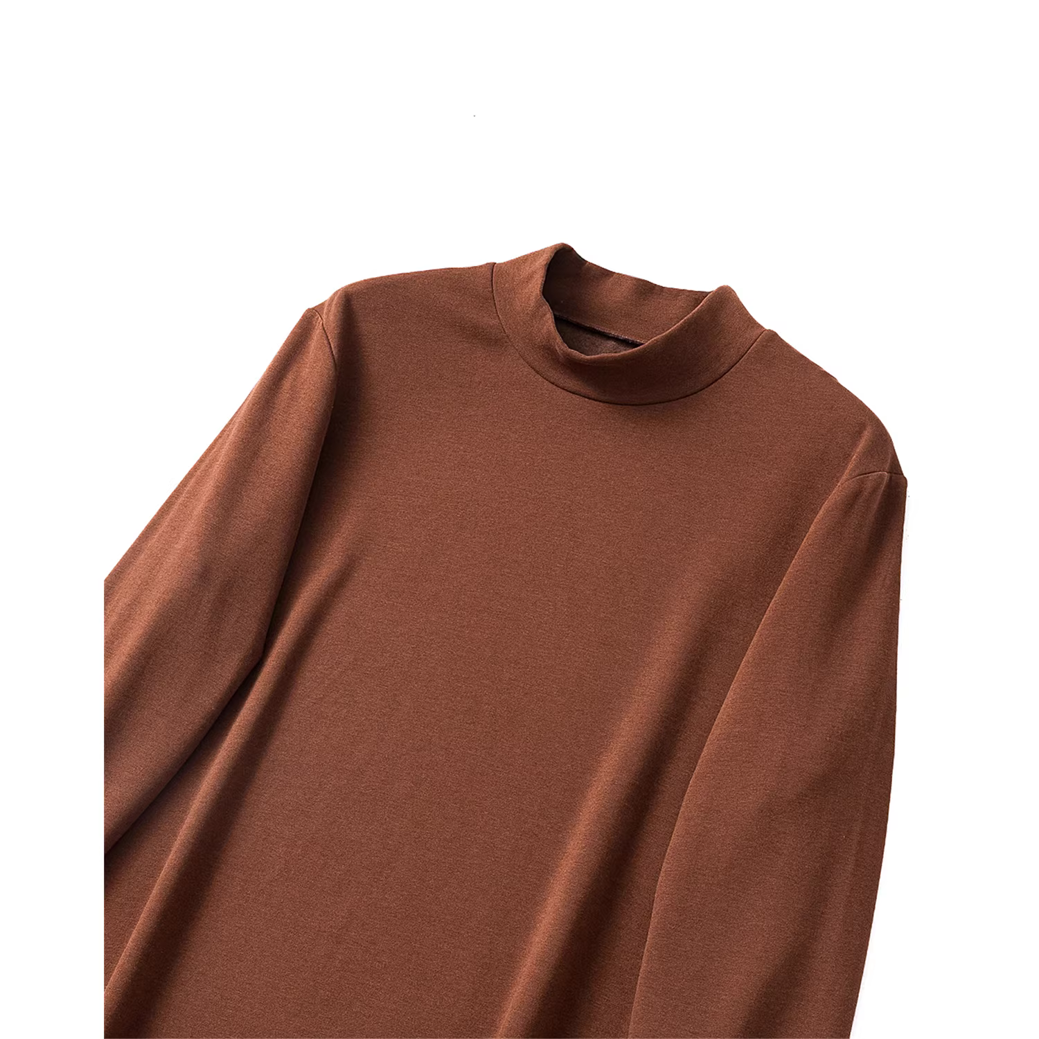 Don Quixote mềm mại, ấm áp, sang trọng và thoải mái! Áo giữ nhiệt cổ cao nửa cổ bằng vải cashmere lót lông cừu ấm áp dành cho nam mùa thu đông.