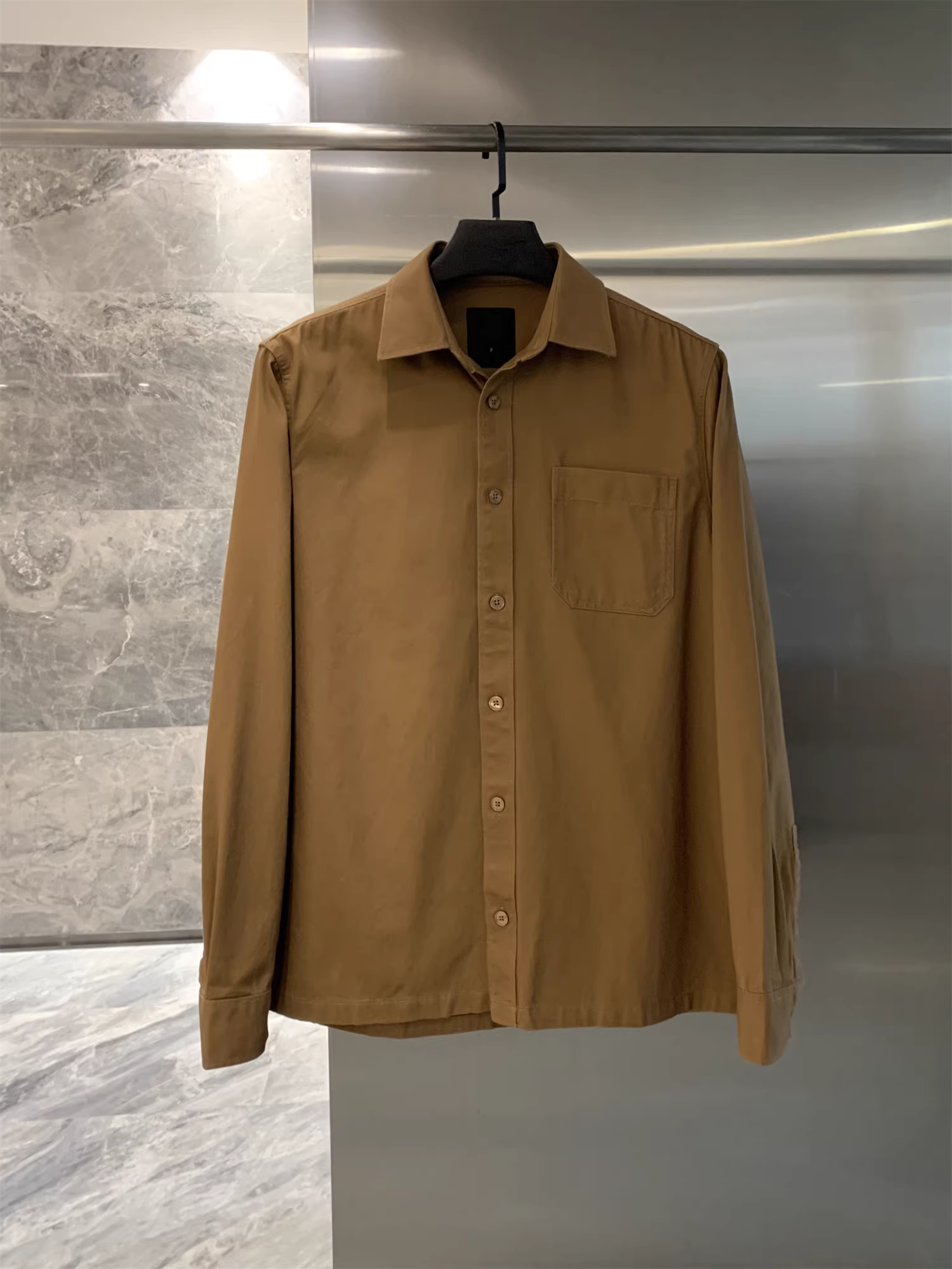 Don Quixote Brazil Chunyuan! 100% cotton! Áo sơ mi nam dài tay đơn giản, đa năng, thời trang.