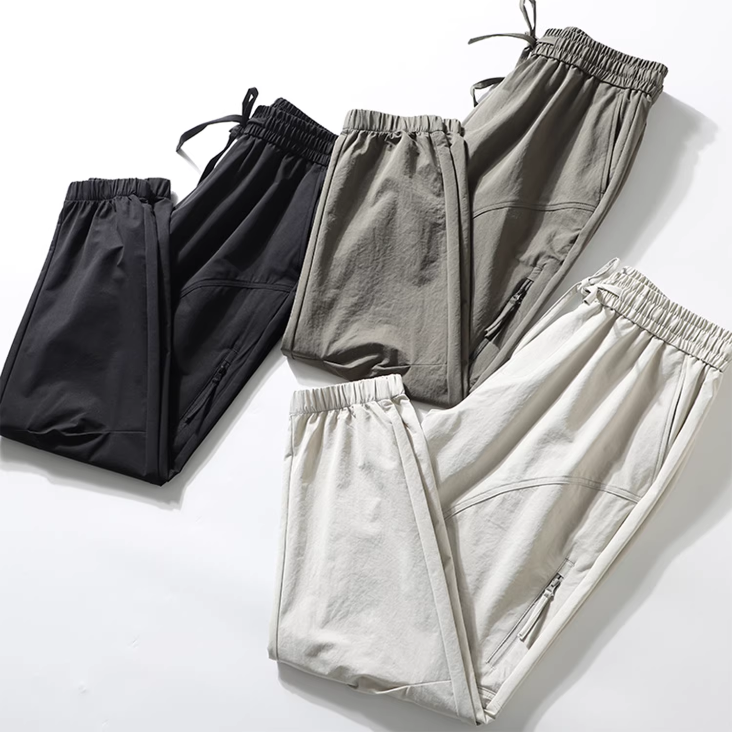 Don Quixote cắt 3D! Phong cách thời trang chức năng theo phong cách núi non! Quần dài có dây rút eo co giãn thoáng khí mùa hè dành cho nam.