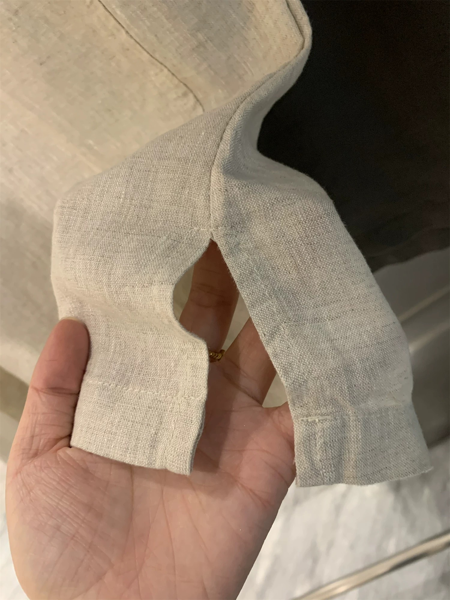 Áo thun nam cổ V nhỏ, chất liệu 100% lanh, kiểu dáng Trung Hoa, thoáng mát, rộng rãi, thoải mái, mùa hè.