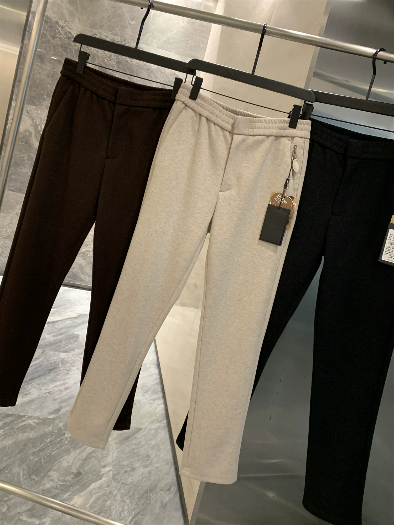 Quần len pha acetate kiểu xương cá Don Quixote! Quần len phong cách tiền cổ điển, quần nam mặc thường ngày.