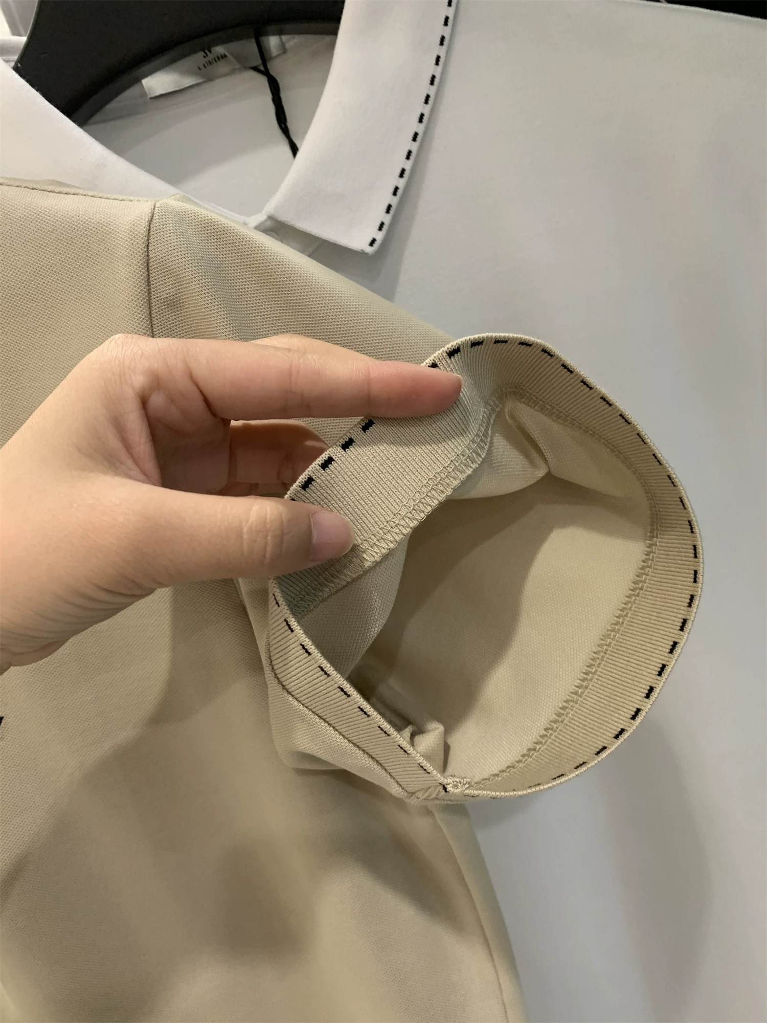 Phong cách nhà thiết kế Don Quixote! Chất liệu cotton pique sợi mịn! Áo polo nam ngắn tay thêu tinh tế, xu hướng mùa hè.