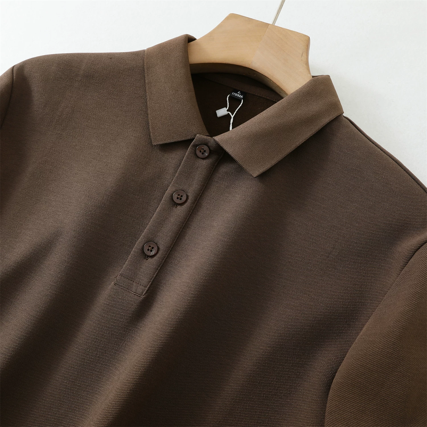 Công nghệ Don Quixote Warm Core! Áo sơ mi POLO nam chất liệu pha lụa, màu trơn, mỏng, chất liệu nỉ, tay dài, kiểu dáng thường ngày, mùa thu