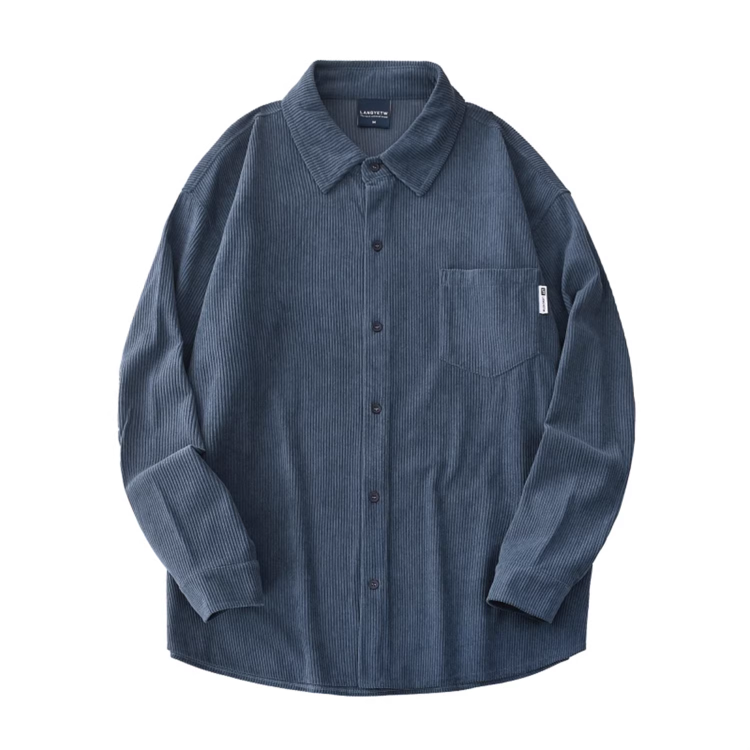 Don Quixote là một hạng nặng của Mỹ! Mới, tinh tế và thân thiện với làn da! Áo sơ mi dài tay bằng vải nhung đa năng thời trang mùa thu dành cho nam giới.