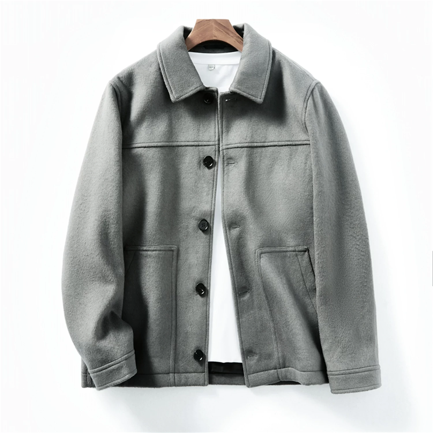 Áo khoác len pha Don Quixote! Thiết kế thời trang! Áo khoác nam mùa thu cổ điển, ấm áp.