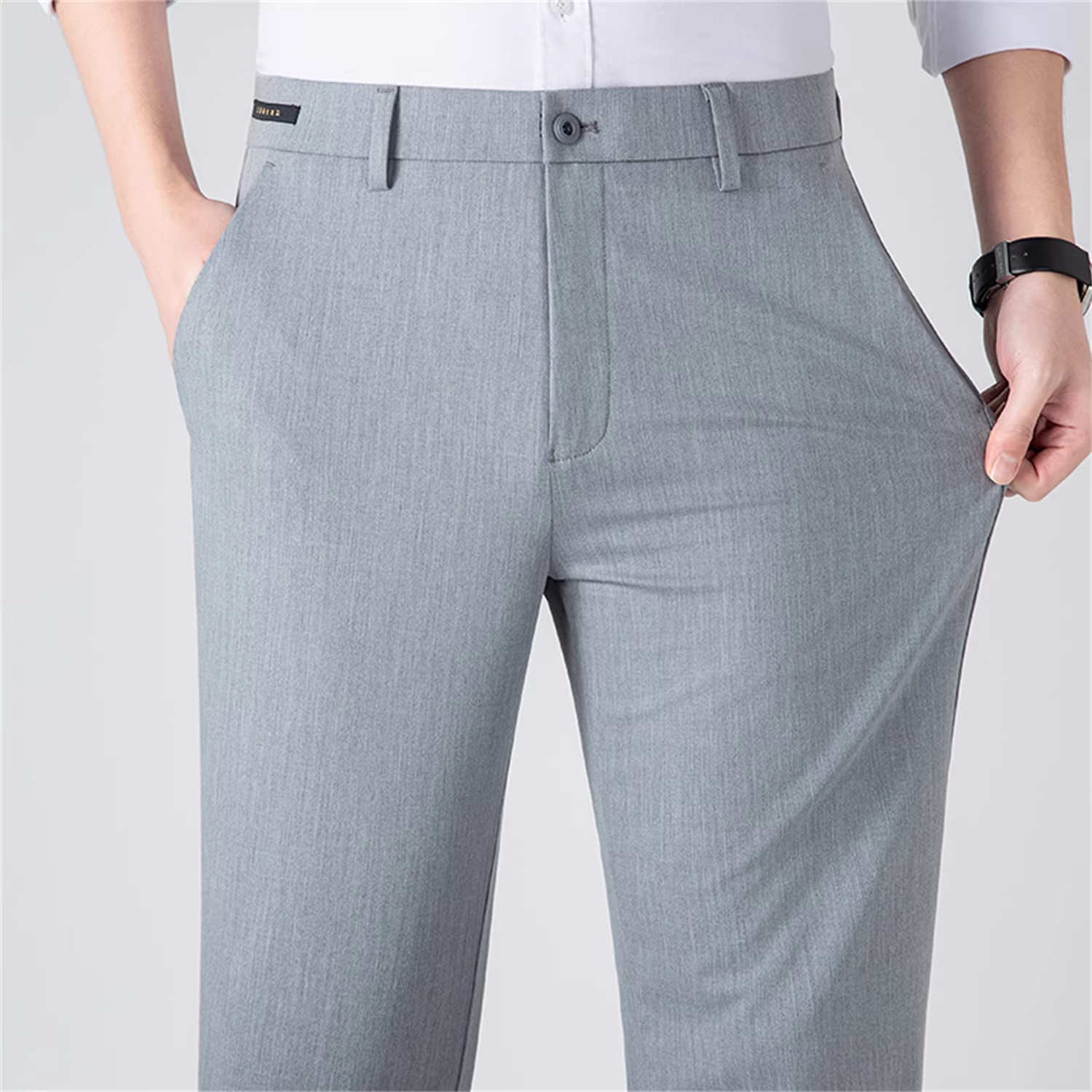 Dòng sản phẩm Don Quixote Cloud Sense! Chất liệu pha lụa! Quần âu ống đứng thoáng mát mùa hè dành cho nam.