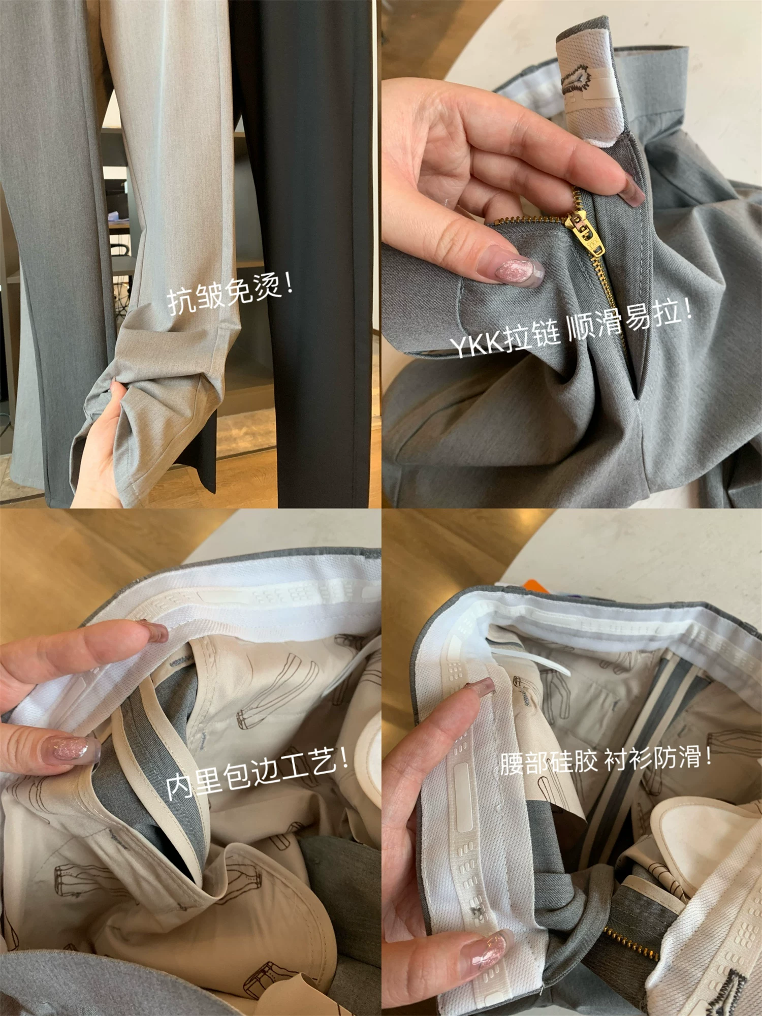 Hỗn hợp Don Quixote Tencel! Mặc rất đẹp và thoáng khí! Quần tây thẳng dáng công sở mùa xuân/hè mới dành cho nam.