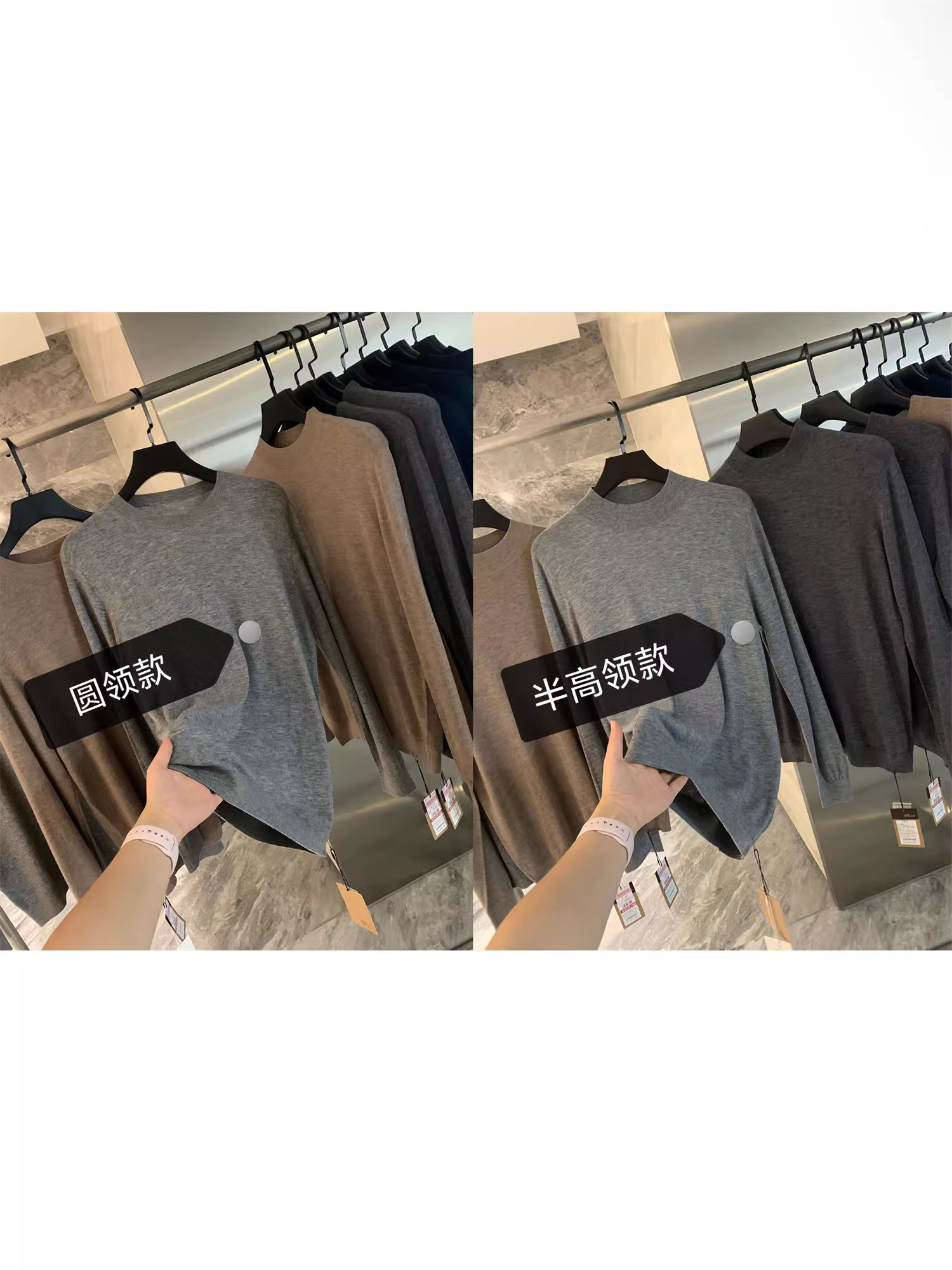 Don Quixote 100% len cừu! Đan len giả hoa tinh tế! Áo len dệt kim cổ tròn mềm mại, cổ cao nửa cổ.