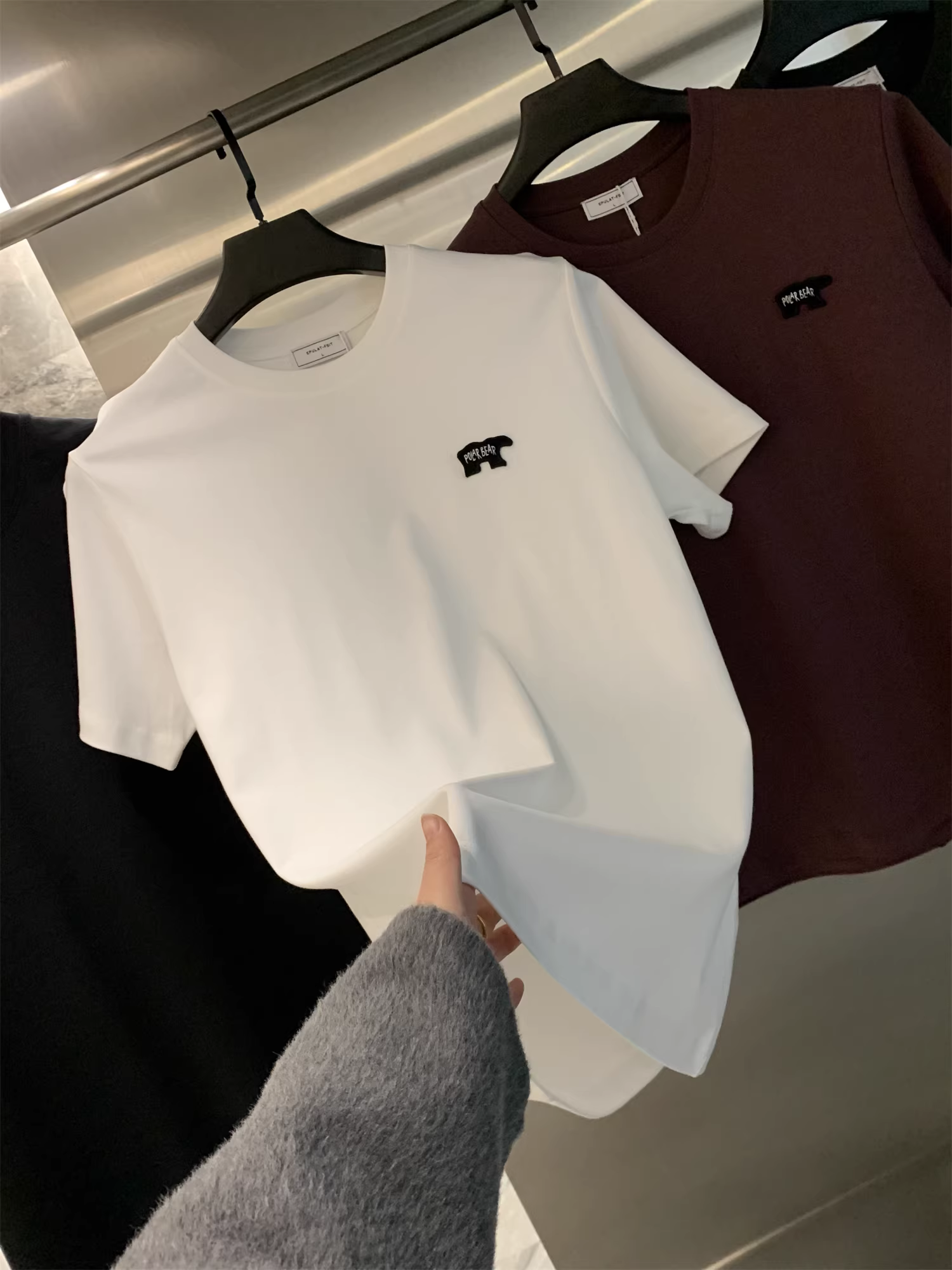 Đơn hàng Don Quixote HK! Áo thun ngắn tay cổ tròn màu trơn thoáng khí thân thiện với da của cặp đôi mùa hè