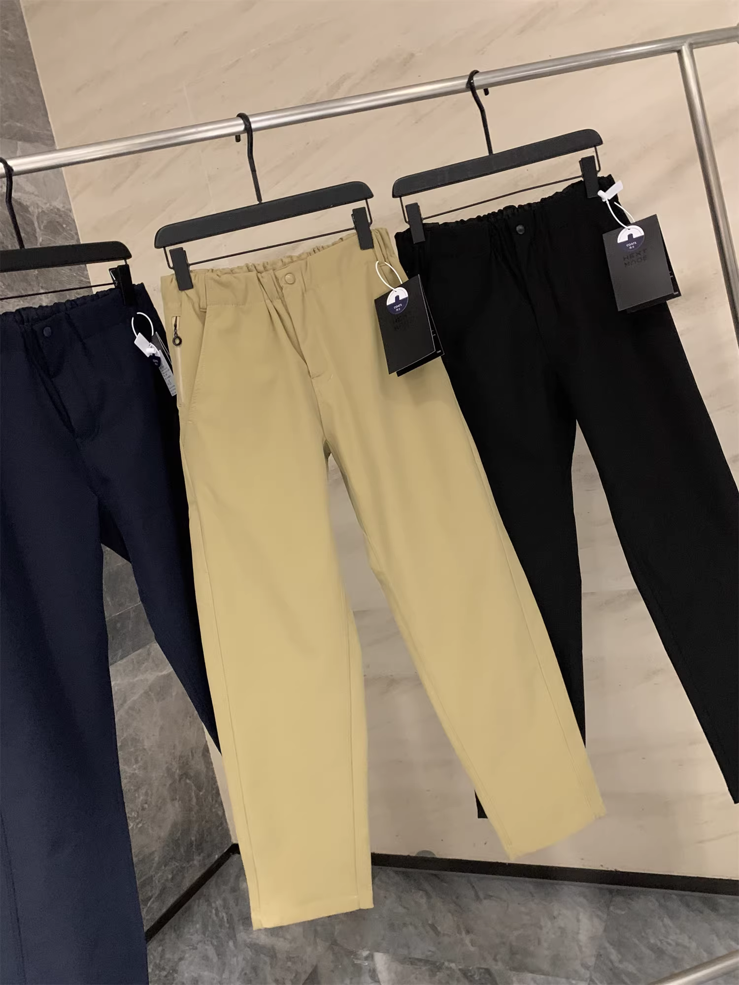 Don Quixote phong cách Nhật Bản! Họa tiết ca rô! Quần âu nam dáng thẳng thời trang mùa thu đông.