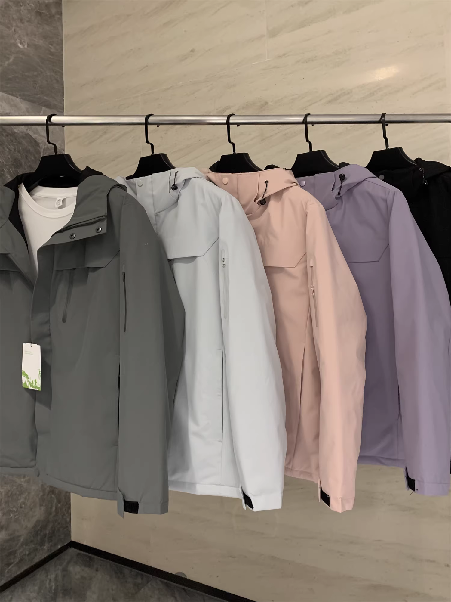 Phong cách chức năng ngoài trời Don Quixote! Áo khoác ấm có đệm chống gió, chống thấm nước cho cặp đôi mùa thu đông Áo khoác hợp thời trang