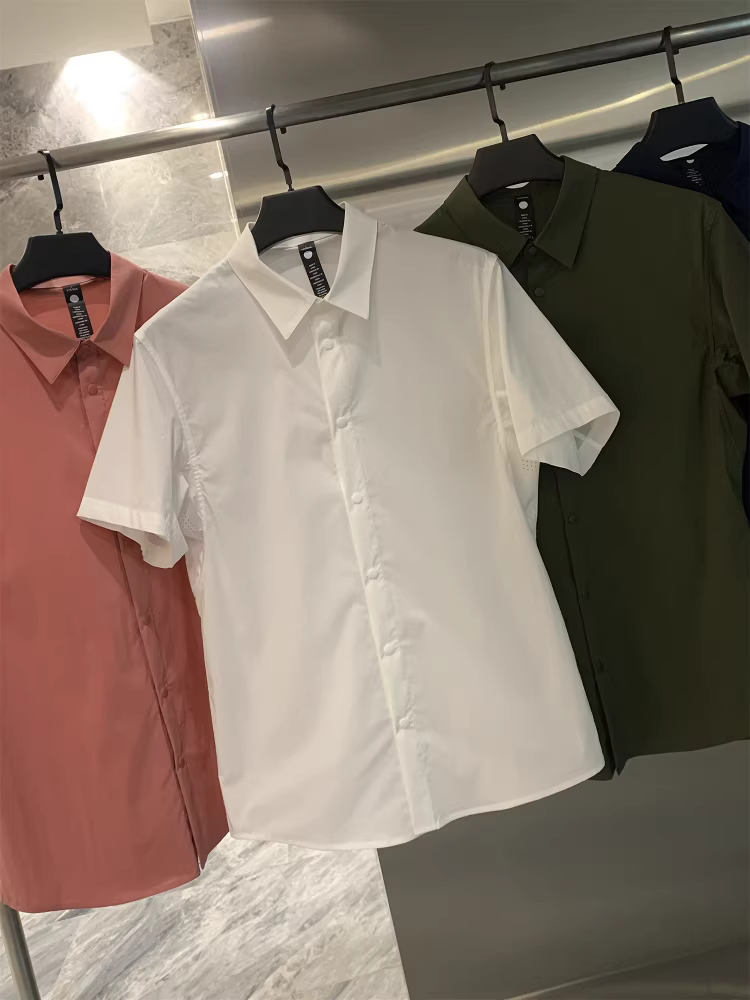 Áo lưới thoáng khí Don Quixote! Áo sơ mi ngắn tay mùa hè mới dành cho nam, đơn giản và đa năng.