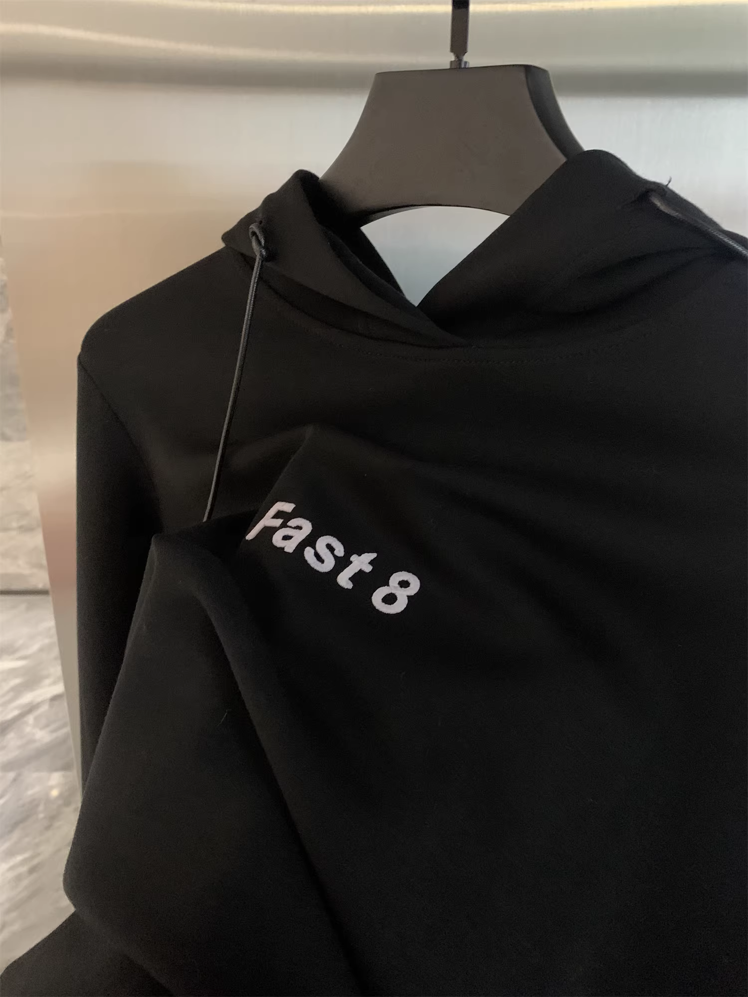 Áo khoác có mũ trùm đầu may theo yêu cầu Don Quixote! Áo khoác có mũ trùm đầu dành cho nam mùa thu đông, mềm mại, bóng mượt, màu trơn.