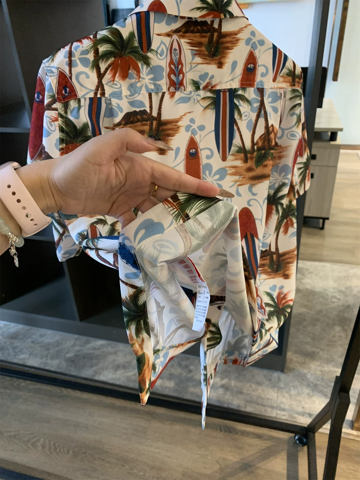 Phong cách nghỉ dưỡng Hawaii của Don Quixote! Thiết kế cổ Cuba, áo sơ mi nam mùa hè in họa tiết, kiểu dáng thời trang ngắn tay đang thịnh hành