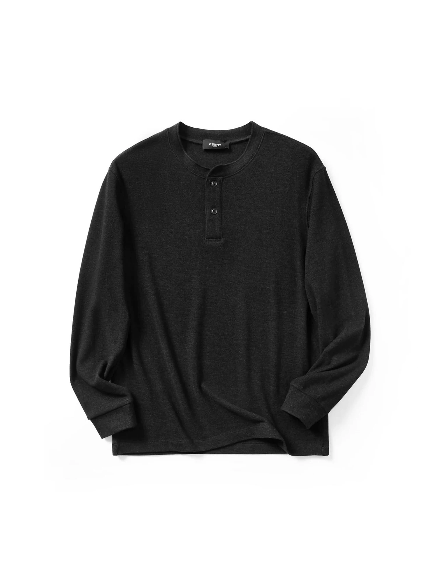 Áo giữ nhiệt Don Quixote! Áo len lông cừu ấm áp mùa thu đông, cổ Henry kiểu Mỹ cổ điển, áo lót dài tay giữ ấm cho nam.