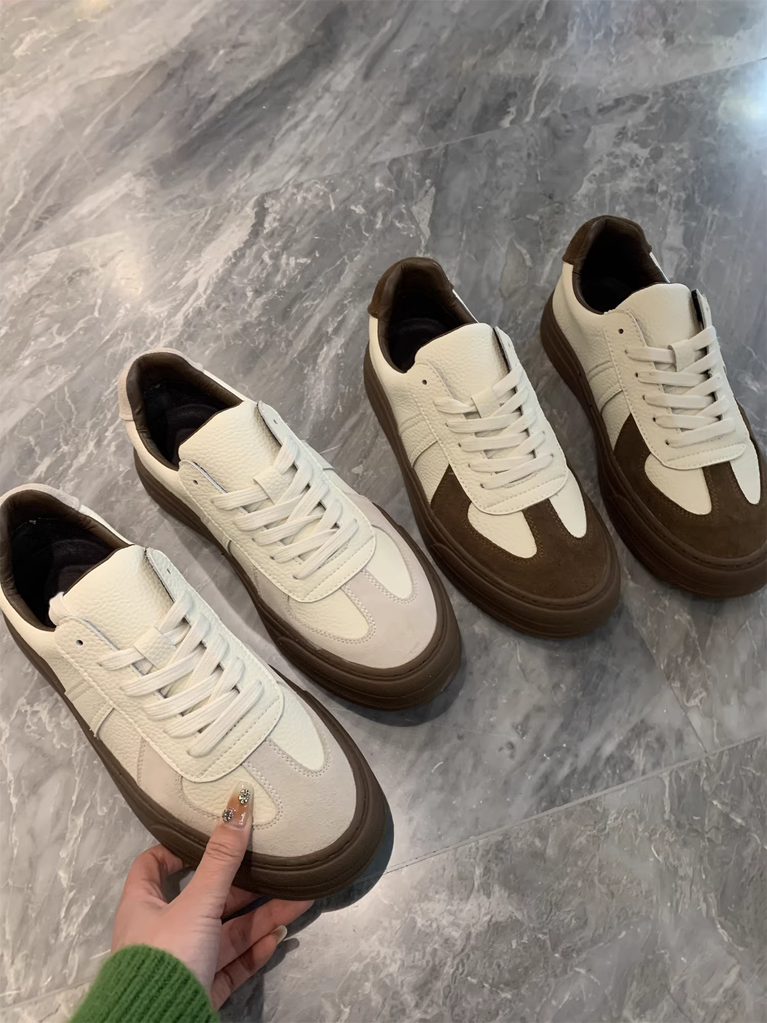 Don Quixote da lộn bò + phối sợi microfiber! Đế cao su mềm chống trơn trượt, giày thể thao nam da thật buộc dây, kiểu dáng thời trang