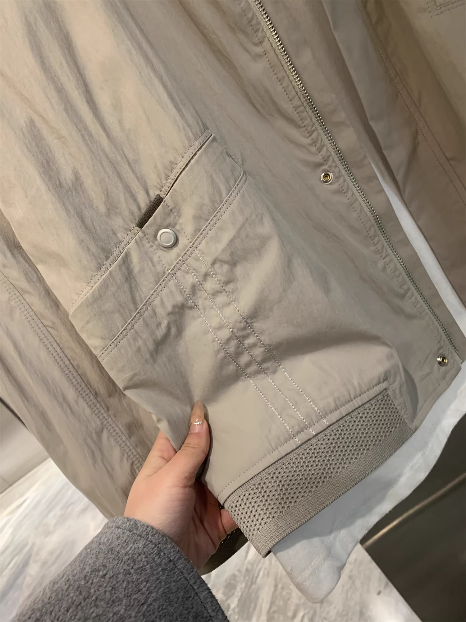 Don Quixote Ưu đãi hấp dẫn! Kết cấu hơi nhăn như bánh ngọt! Áo khoác nam cổ bóng chày dệt kim kiểu giản dị