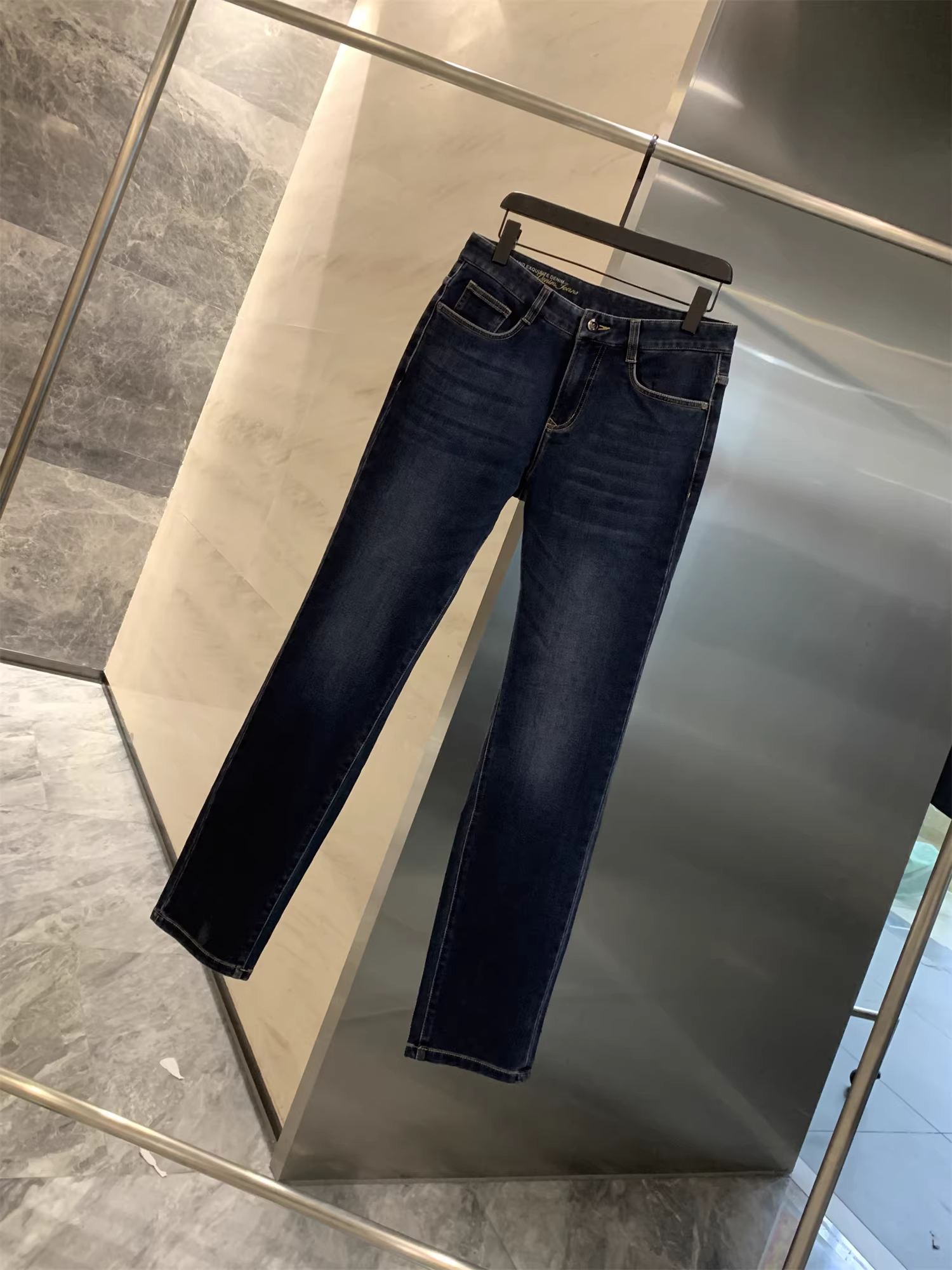 Don Quixote H series có công nghệ tạo nhiệt công nghệ cao! Quần denim ống thẳng co giãn dày dặn ấm áp mùa thu đông dành cho nam