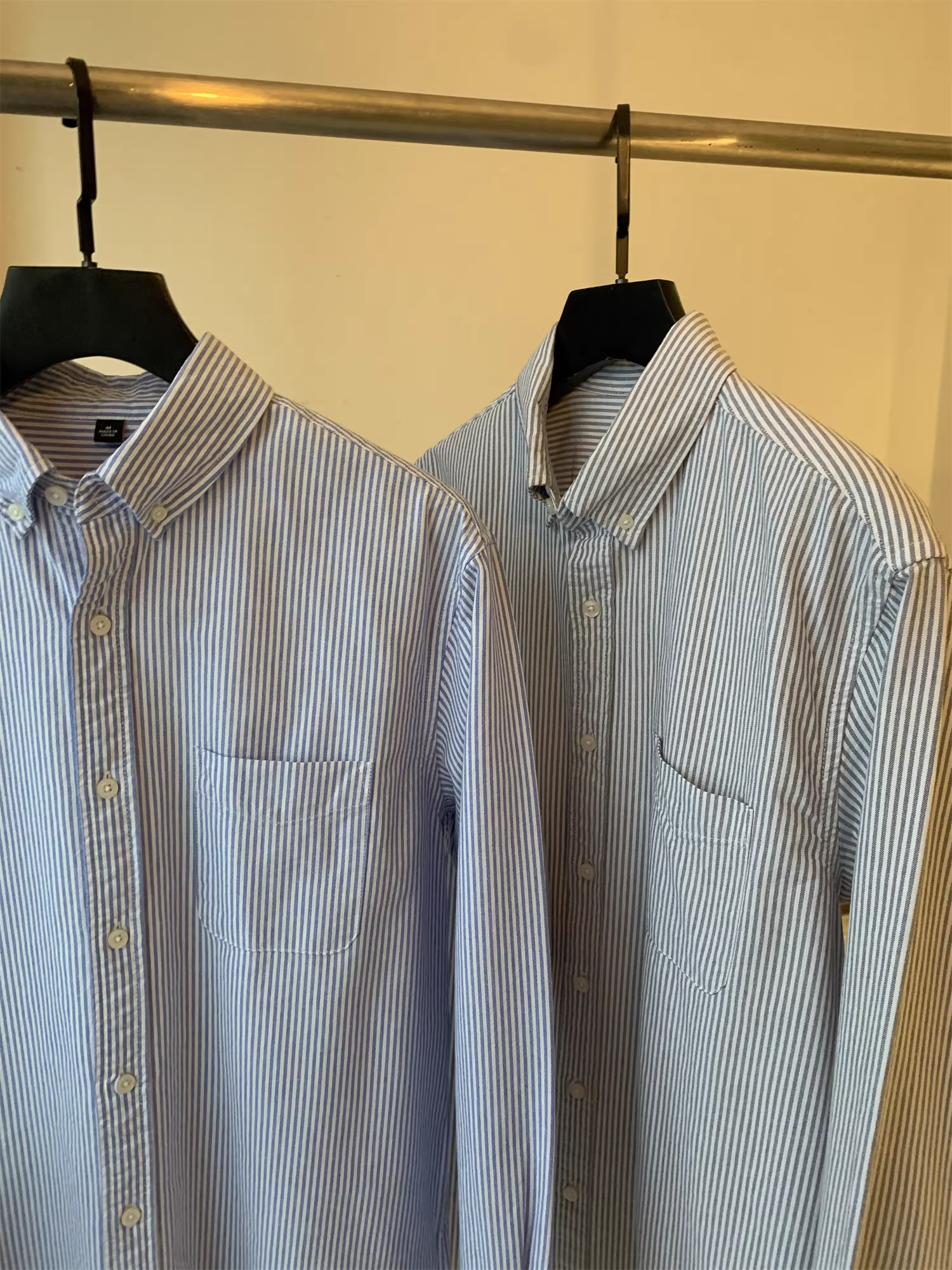 Dòng sản phẩm Don Quixote! Chất liệu vải Oxford cotton nguyên chất! Áo sơ mi dài tay kẻ sọc, phong cách công sở giản dị mùa thu đông dành cho nam.