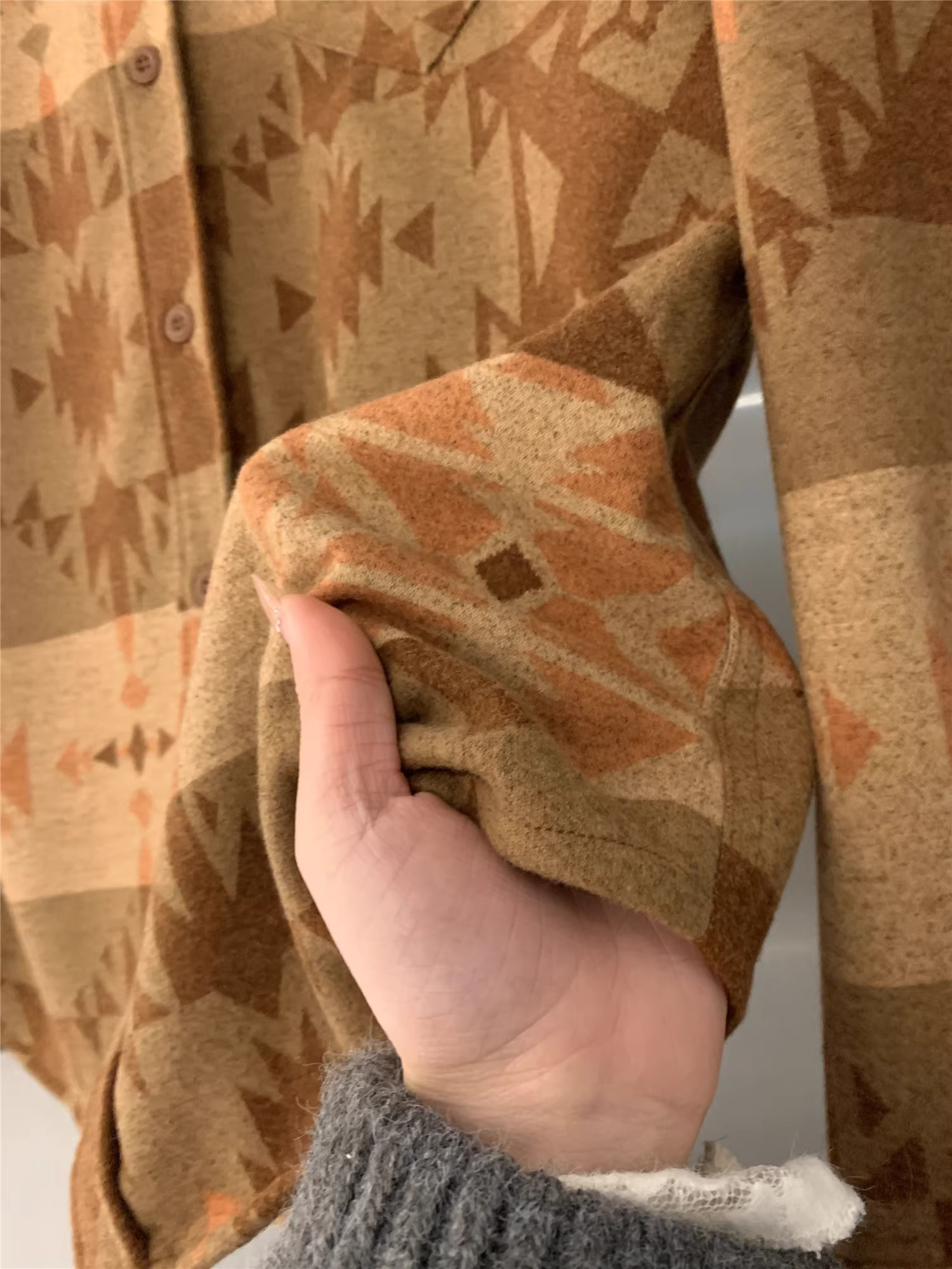 Don Quixote, phong cách cổ điển Mỹ! Phong cách dân tộc Navajo! Áo khoác sơ mi nam kiểu Mỹ, chất liệu washed và brushed.