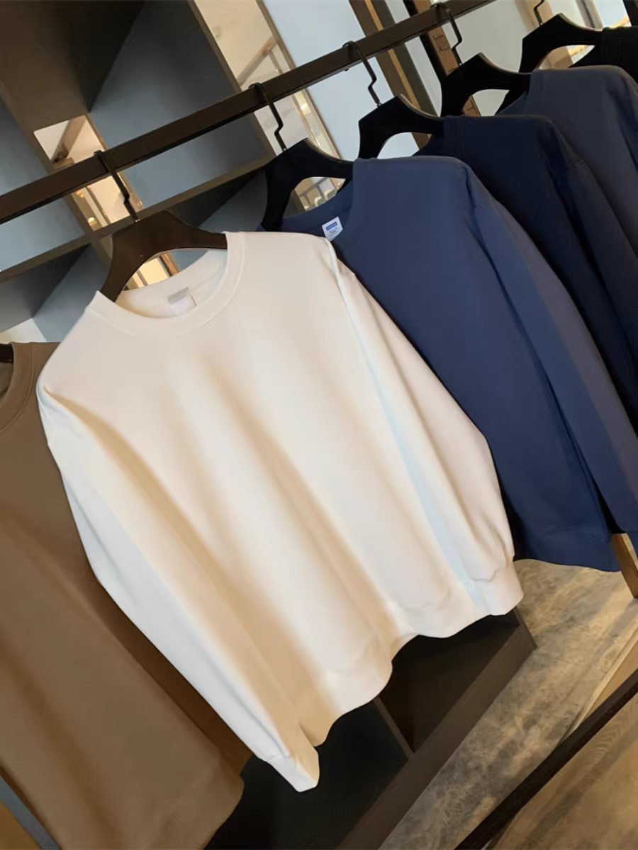 Phong cách nổi tiếng của Don Quixote! Rất được khuyến khích! Áo thun nam cổ tròn đa năng cơ bản mùa thu năm 2023