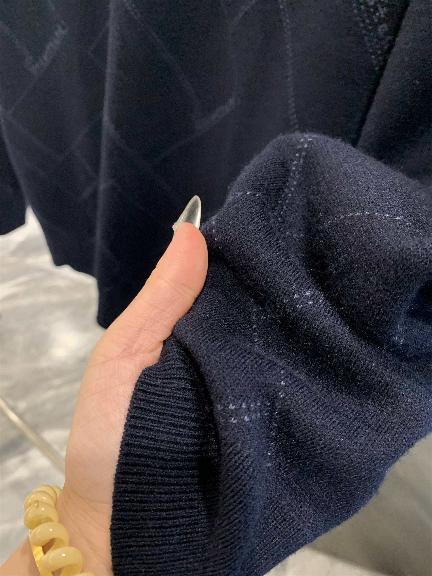 Hàng hiệu Don Quixote H! Chất liệu len pha! Áo len giả hai mảnh cổ sơ mi công sở nhẹ nhàng mùa thu đông