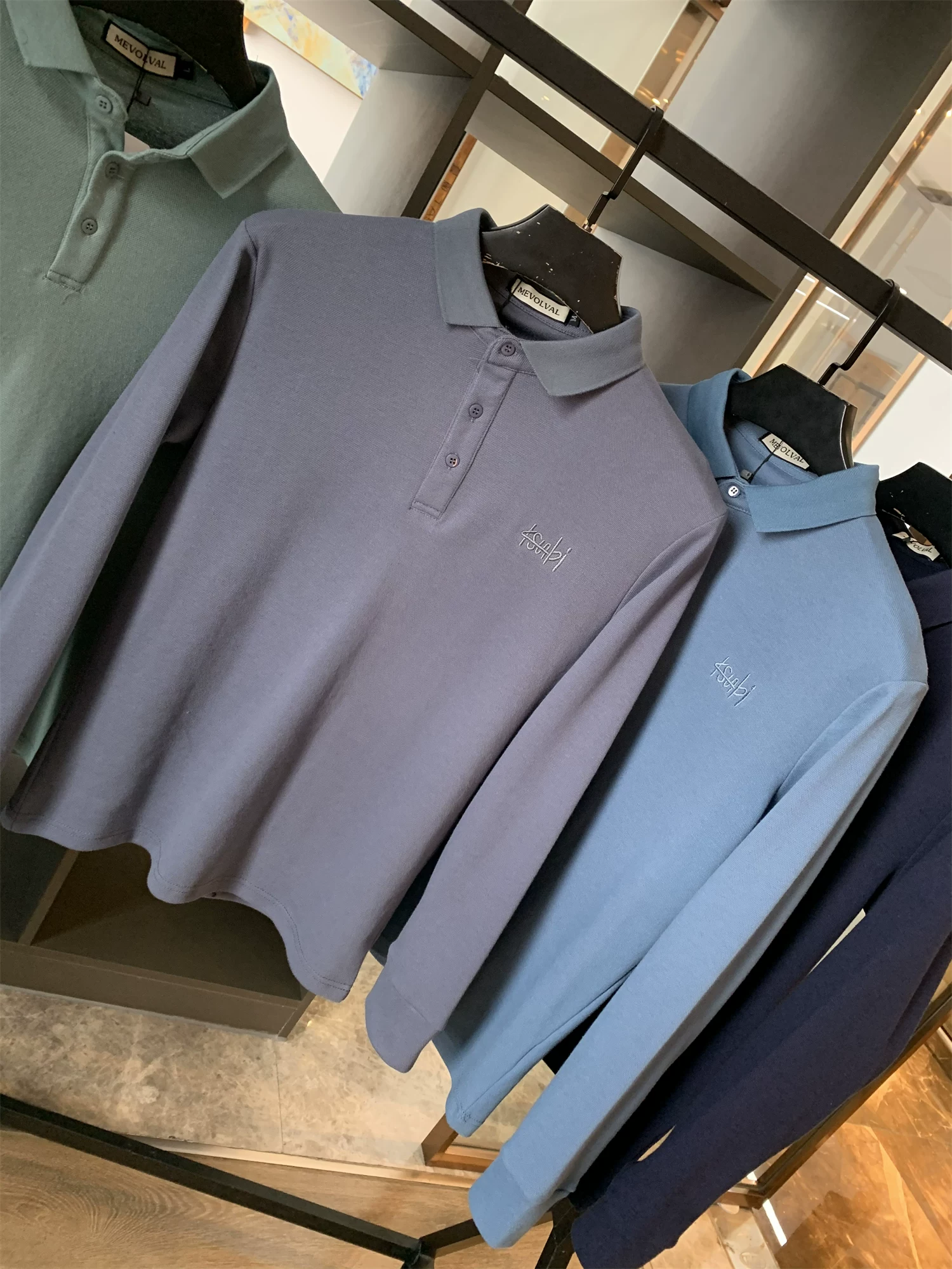 Don Quixote là sản phẩm được khuyên dùng hàng đầu! Áo polo nam chất liệu cotton pique cao cấp! Áo thun polo nam tay dài màu trơn thêu họa tiết công sở.