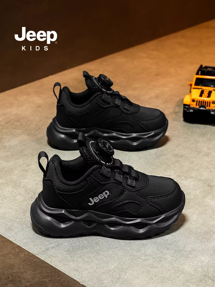Giày trẻ em Jeep màu trắng mùa đông 2025, giày da mới, giày học sinh nữ, giày thể thao trắng nam