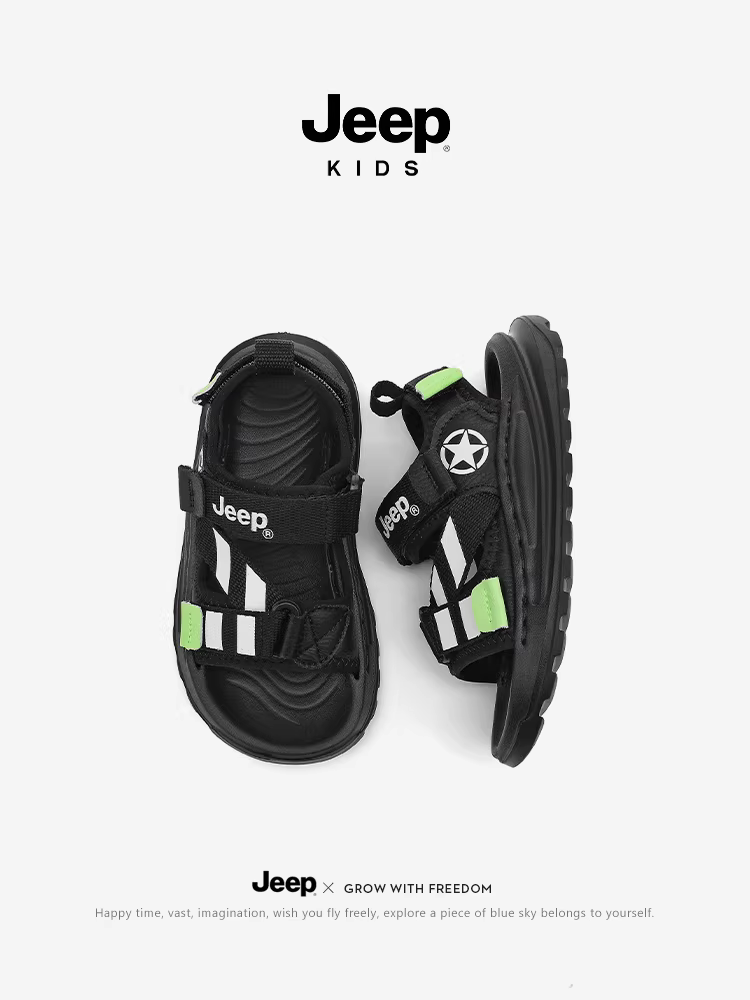 Dép trẻ em Jeep mùa hè chống trơn trượt dành cho bé trai, mẫu mới 2025, giày nước mùa hè, giày đi biển cho bé trai, giày đi sông