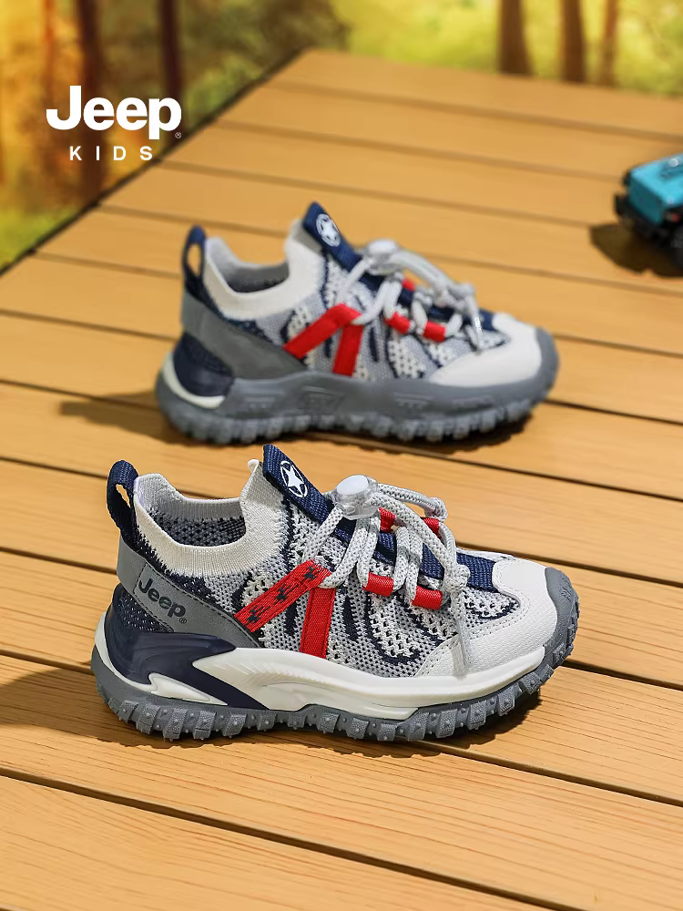 Giày thể thao trẻ em Jeep mùa xuân thu, thoáng khí, nhẹ, kiểu dáng mới 2025, giày lười cho bé gái
