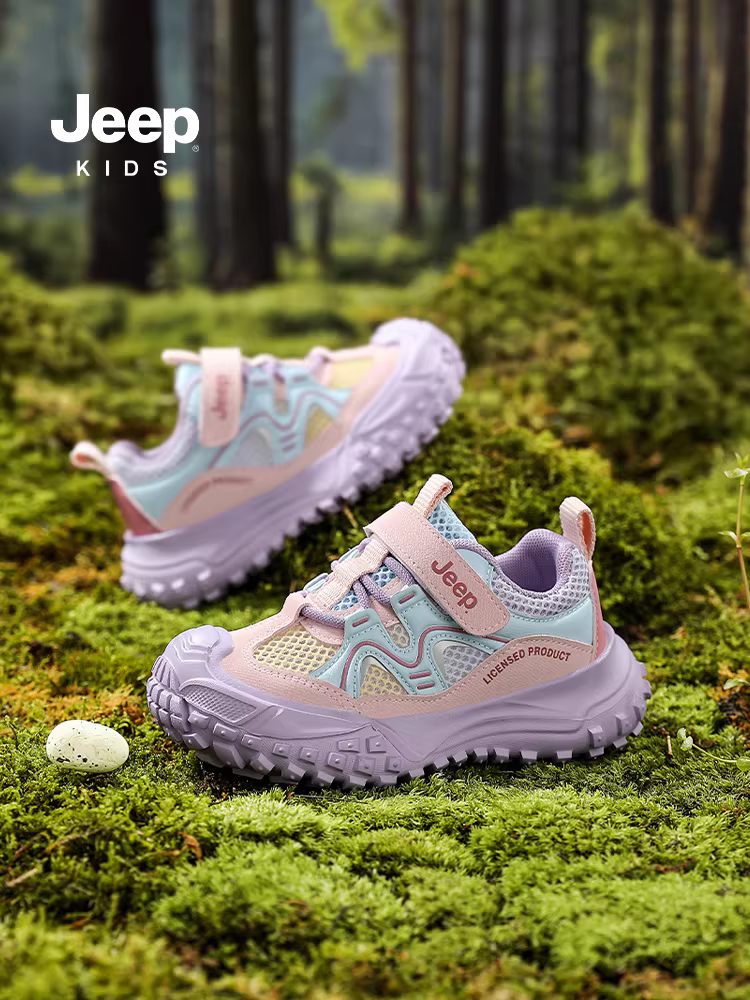 Giày lưới trẻ em Jeep 2025 giày thể thao lưới mới dành cho bé gái và bé trai, giày thể thao mùa hè thoáng khí